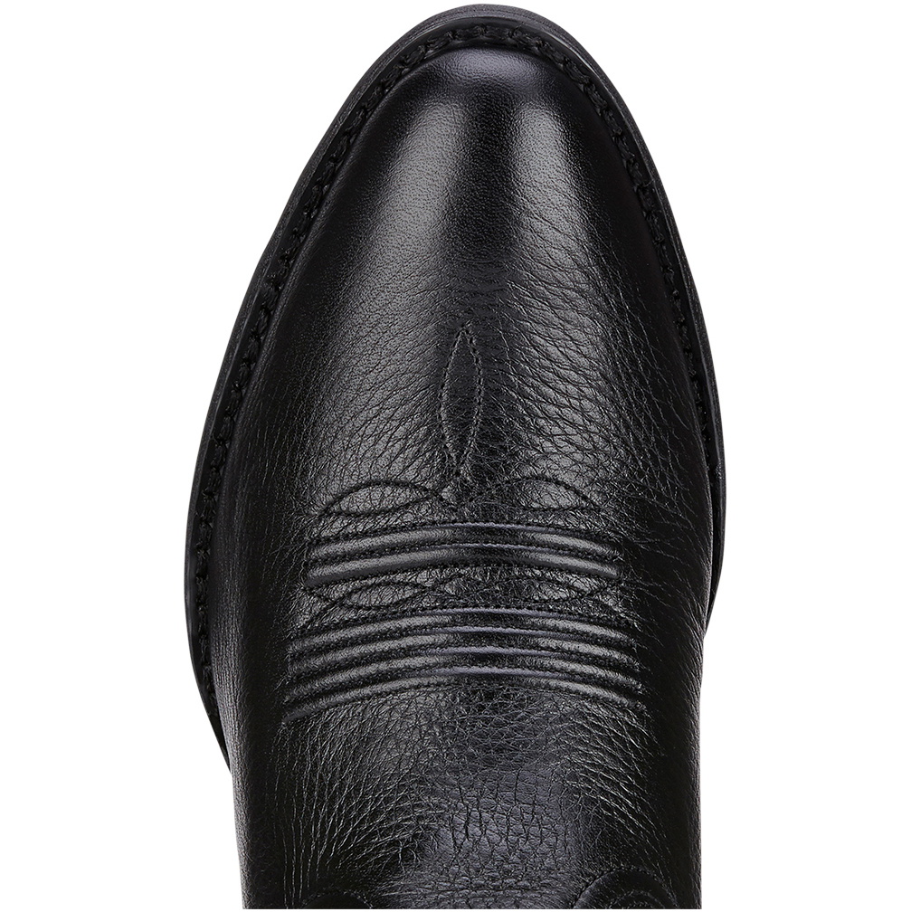 2026 Ariat Womens Heritage R Toe Western Boot 10001037 - Black Deertan